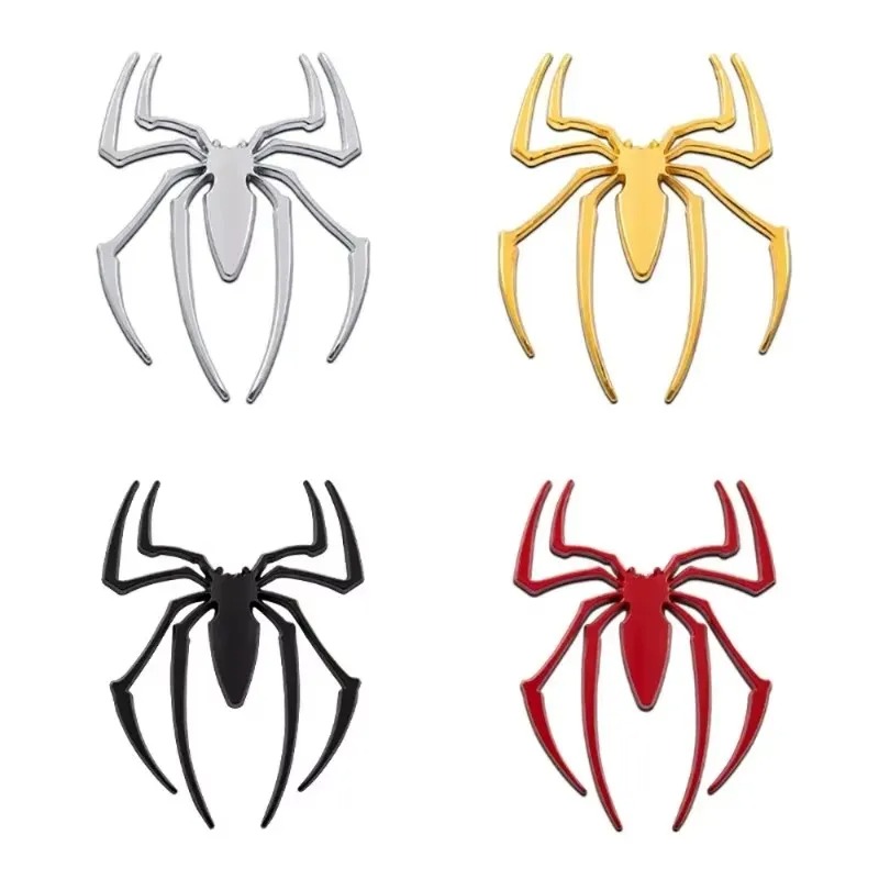 Car Accessories Logo - สติ๊กเกอร์โลหะ 3 มิติ สำหรับรถยนต์ โลโก้รูปแมงมุม ตราโครเมียม