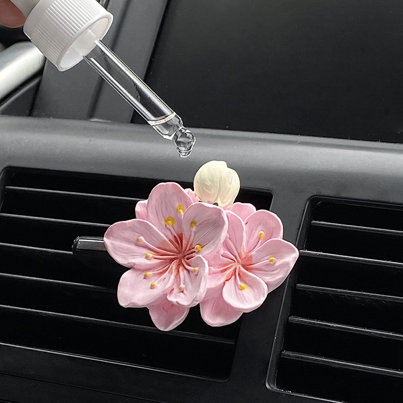 Car Air Freshener Vent - คลิปหนีบปรับอากาศรูปดอกไม้ 1 ชิ้น สำหรับตกแต่งรถยนต์ กลิ่นหอมสดชื่น น้ำหอมปรับอากาศในรถยนต์
