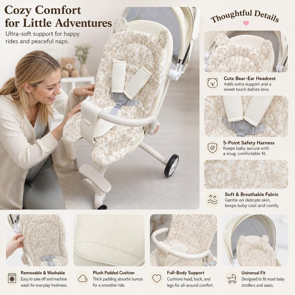 Car Accessories For Baby - เบาะรองนั่งรถเข็นเด็ก ที่นอนนุ่มสำหรับรถเข็นเด็ก อุปกรณ์เสริมรถเข็นเด็ก เบาะรองนั่ง ที่นอนนุ่มสำหรับรถเข็นเด็ก