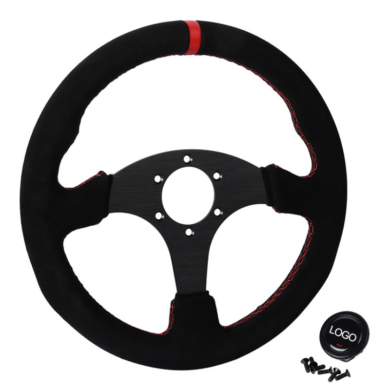 พวงมาลัยรถแข่งแบบหนังกลับ รองร - Car Accessories Logo บทวิจารณ์และราคา