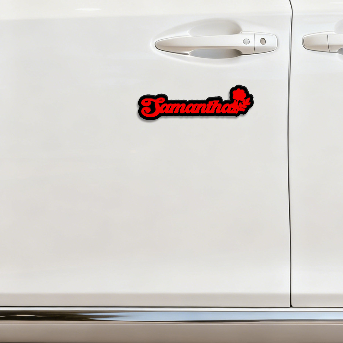 สติกเกอร์ติดรถยนต์ลายดอกไม้แบบ - Car Accessories Logo บทวิจารณ์และราคา