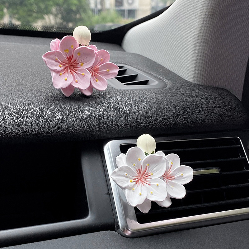 คลิปหนีบปรับอากาศรูปดอกไม้ 1 ช - Car Air Freshener Vent บทวิจารณ์และราคา